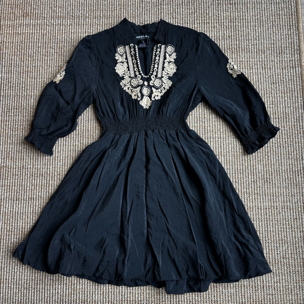 Women' Neslay Paris Embroidered Western Dress Size S